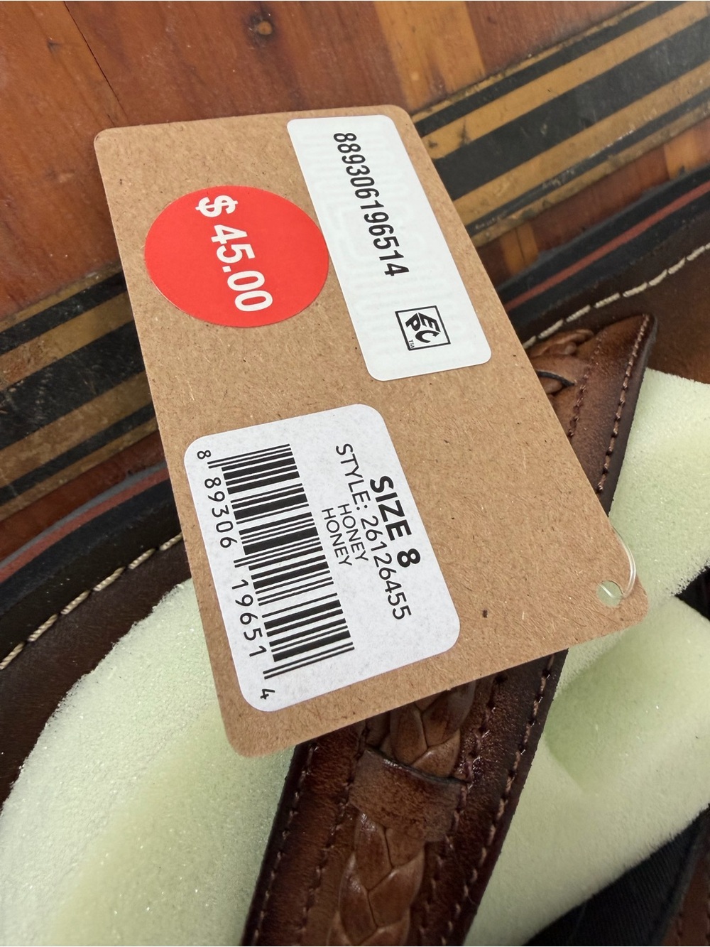 Clarks Brown Leather Sandals - Picture 2 of 3
